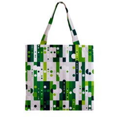 Generative Art Experiment Rectangular Circular Shapes Polka Green Vertical Zipper Grocery Tote Bag by Mariart