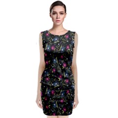 Floral Pattern Classic Sleeveless Midi Dress