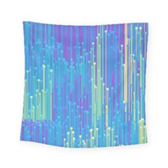 Vertical Behance Line Polka Dot Blue Green Purple Square Tapestry (small)