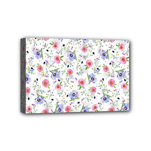 Floral Pattern Mini Canvas 6  X 4 