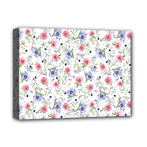 Floral Pattern Deluxe Canvas 16  X 12   by ValentinaDesign