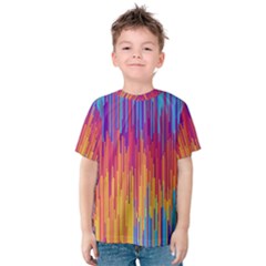 Vertical Behance Line Polka Dot Blue Red Orange Kids  Cotton Tee