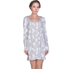 Floral Pattern Long Sleeve Nightdress by ValentinaDesign