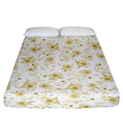 Floral Pattern Fitted Sheet (king Size)