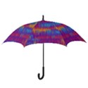 Vertical Behance Line Polka Dot Red Blue Orange Hook Handle Umbrellas (Small) View3