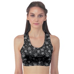 Floral Pattern Sports Bra by ValentinaDesign