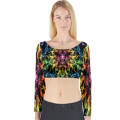 Getting Started With Generative Media Militia Fire Long Sleeve Crop Top by Mariart