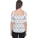 Dot Lotus Flower Flower Floral Women s Cutout Shoulder Tee View2