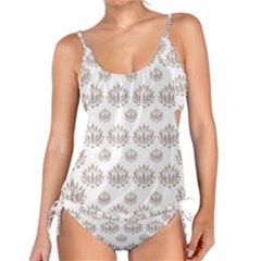 Dot Lotus Flower Flower Floral Tankini by Mariart