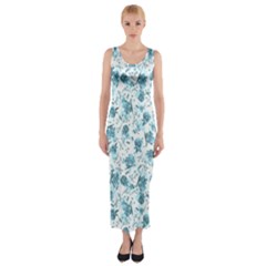 Floral Pattern Fitted Maxi Dress by ValentinaDesign