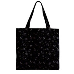 Floral Pattern Zipper Grocery Tote Bag by ValentinaDesign