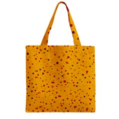 Dots Pattern Zipper Grocery Tote Bag by ValentinaDesign