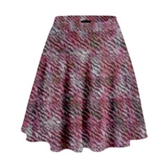 Pink Texture                   High Waist Skirt by LalyLauraFLM