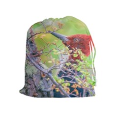 Woodpecker At Forest Pecking Tree, Patagonia, Argentina Drawstring Pouches (extra Large) by dflcprints