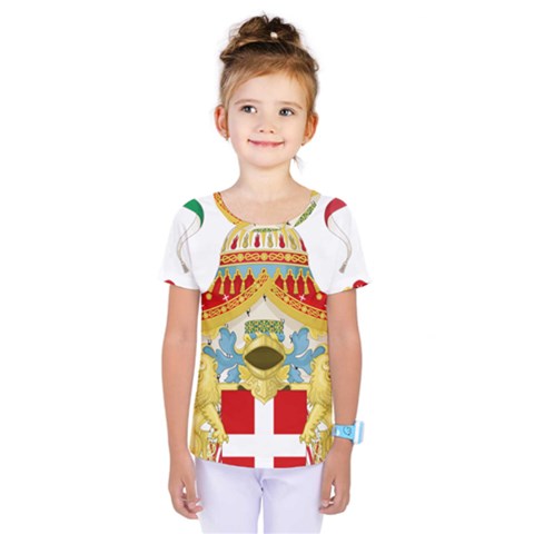 Coat Of Arms Of The Kingdom Of Italy Kids  One Piece Tee by abbeyz71
