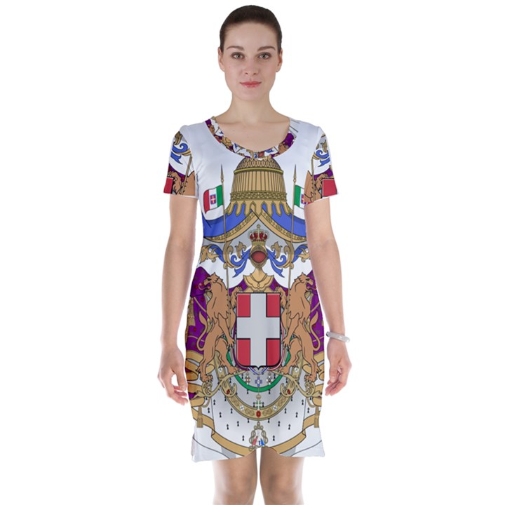 Greater Coat of Arms of Italy, 1870-1890  Short Sleeve Nightdress