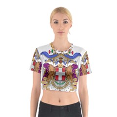 Greater Coat Of Arms Of Italy, 1870-1890  Cotton Crop Top by abbeyz71