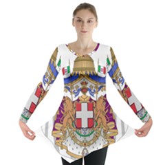 Greater Coat Of Arms Of Italy, 1870-1890  Long Sleeve Tunic  by abbeyz71