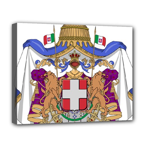 Greater Coat Of Arms Of Italy, 1870-1890 Deluxe Canvas 20  X 16   by abbeyz71