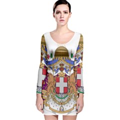 Greater Coat Of Arms Of Italy, 1870-1890 Long Sleeve Velvet Bodycon Dress by abbeyz71
