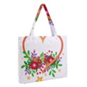 Heart Flowers Sign Medium Tote Bag View2