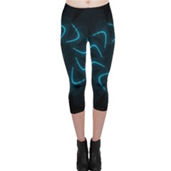 Background Abstract Decorative Capri Leggings 