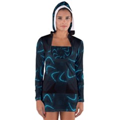 Background Abstract Decorative Women s Long Sleeve Hooded T-shirt by Nexatart
