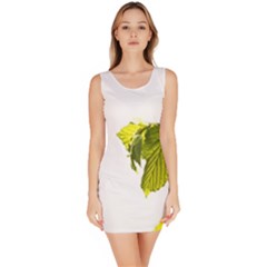 Leaves Nature Sleeveless Bodycon Dress