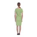 Gingham Check Plaid Fabric Pattern Classic Short Sleeve Midi Dress View2