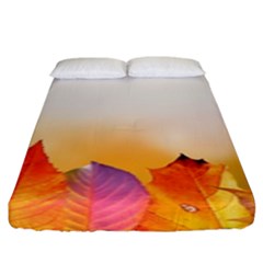 Autumn Leaves Colorful Fall Foliage Fitted Sheet (king Size)