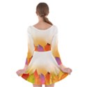 Autumn Leaves Colorful Fall Foliage Long Sleeve Skater Dress View2