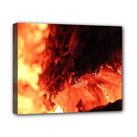 Fire Log Heat Texture Canvas 10  X 8  by Nexatart