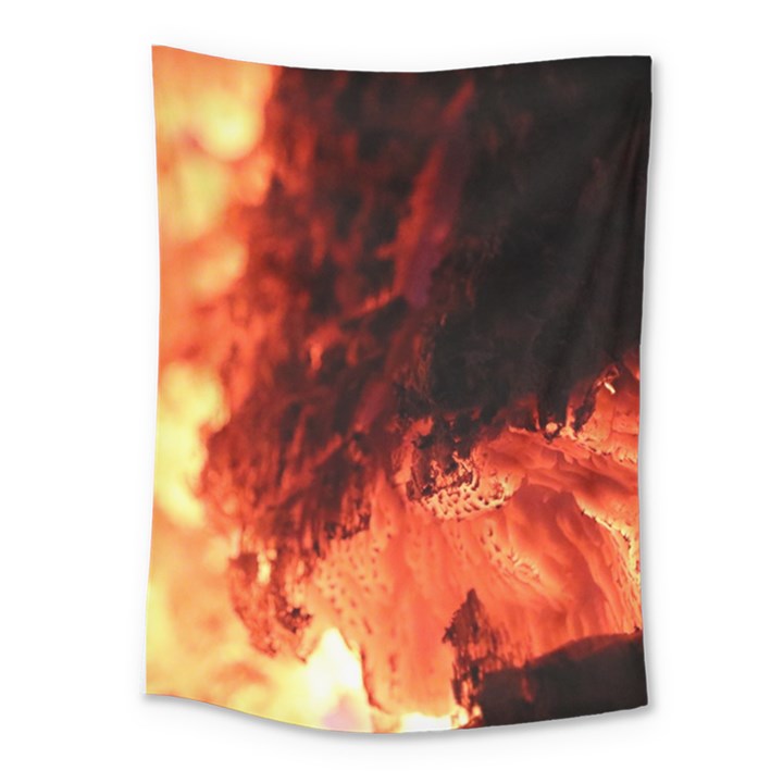 Fire Log Heat Texture Medium Tapestry