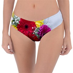 Flowers Gerbera Floral Spring Reversible Classic Bikini Bottoms by Nexatart