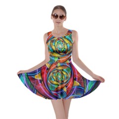 Eye Of The Rainbow Skater Dress by WolfepawFractals