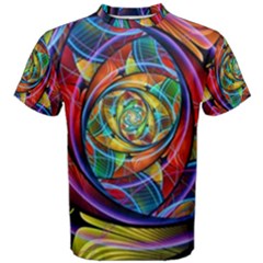 Eye Of The Rainbow Men s Cotton Tee by WolfepawFractals