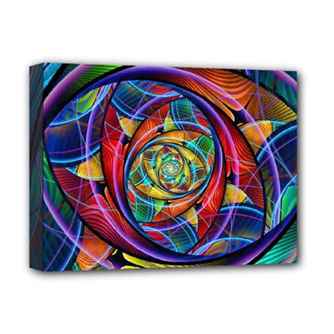 Eye Of The Rainbow Deluxe Canvas 16  X 12   by WolfepawFractals