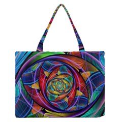 Eye Of The Rainbow Medium Zipper Tote Bag