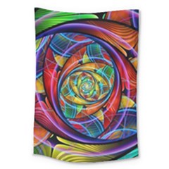 Eye Of The Rainbow Large Tapestry by WolfepawFractals