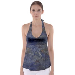 Textures Sea Blue Water Ocean Babydoll Tankini Top by Nexatart