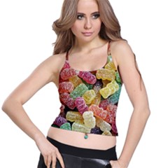 Jelly Beans Candy Sour Sweet Spaghetti Strap Bra Top by Nexatart