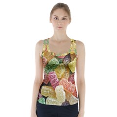 Jelly Beans Candy Sour Sweet Racer Back Sports Top by Nexatart