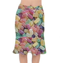 Jelly Beans Candy Sour Sweet Mermaid Skirt by Nexatart