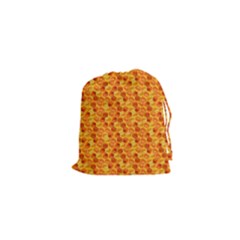 Honeycomb Pattern Honey Background Drawstring Pouches (xs)  by Nexatart