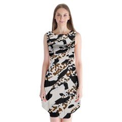 Safari Camo Sleeveless Chiffon Dress   by DressitUP