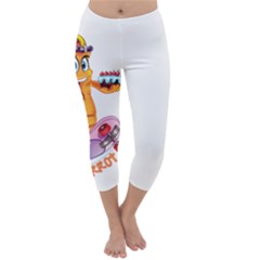 Carrot Cake Punny Capri Winter Leggings  by EhLeaf