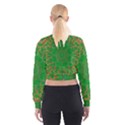 Summer Landscape In Green And Gold Cropped Sweatshirt View2