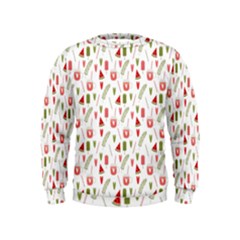 Watermelon Fruit Paterns Kids  Sweatshirt by TastefulDesigns