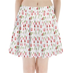 Watermelon Fruit Paterns Pleated Mini Skirt by TastefulDesigns