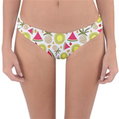 Summer Fruits Pattern Reversible Hipster Bikini Bottoms by TastefulDesigns